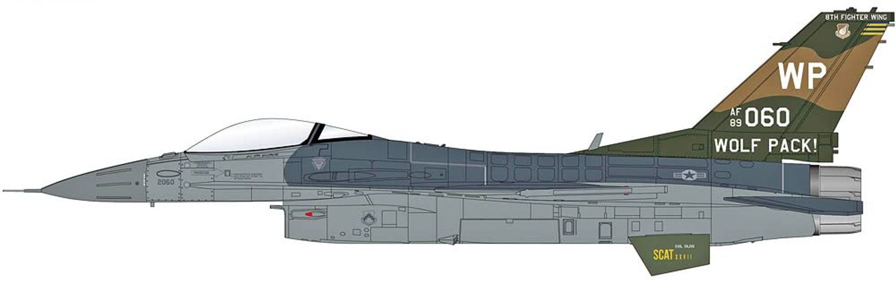 

HOBBY MASTER US Air Force 8th Fighter Wing Heritage Jet Finished Product 1/72 F-16C