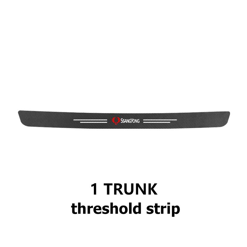 For SsangYong Car Interior Door Sill Strip Carbon Anti-Scratch Protector Sticker Musso Rexton Torres Kyron Actyon Tivoli Rodius