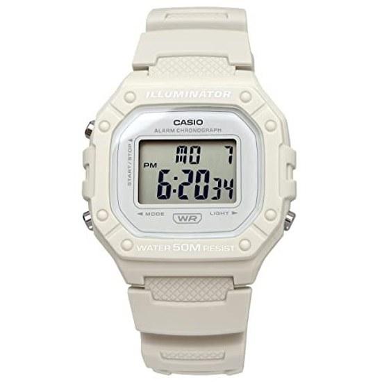 CASIO Standard Digital Wristwatch W-218HC-8AV Mens Womens Cheap Chipkashi Beige Overseas Model