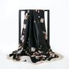 Eleganter Satin-Seidendruck-Schal für Damen - Vielseitiges Frühlings-/Herbst-Nacken- und Kopfaccessoire mit Sonnenschutz