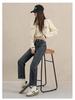 2025 Retro Stretch Slimming Cigarette Jeans - Autumn/Winter Straight-Leg Baguette Pants