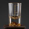 6pcs Set 50ml Luxury Golden Edged Wine Glass Set Thick Bottom Spirits Cup Creative Golden Mountain Shot Glass Brandy Liquor Mugs