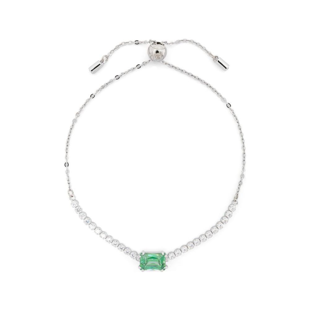 

Swarovski Matrix Adjustable Slide Clasp Bracelet Women bracelet Brass Silver 5693411 Box (Random Color)