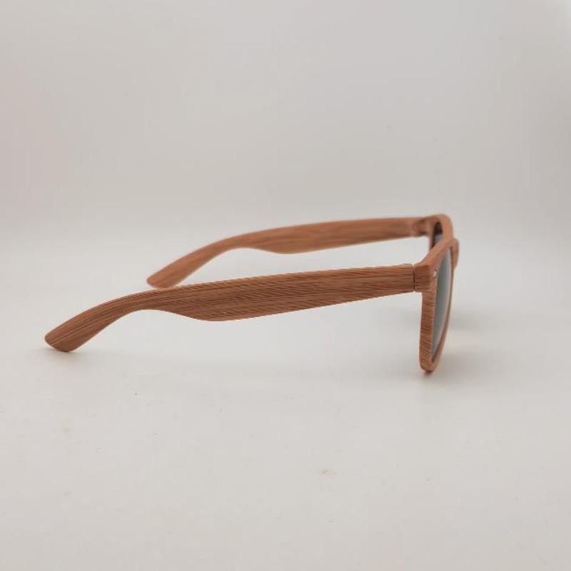 Nicht polarisierte Kunststoff Holz Bambus Sonnenbrille Herren Damen Klassische Mode Vintage Fahrsonnenbrille Schwarz Angelbrille