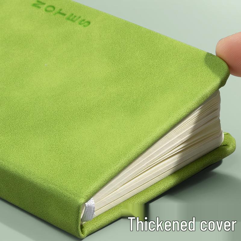 Sijin A7 Leather Hardbound Notebook with Elastic Band - Portable Pocket Planner for On-the-Go Note-Taking
