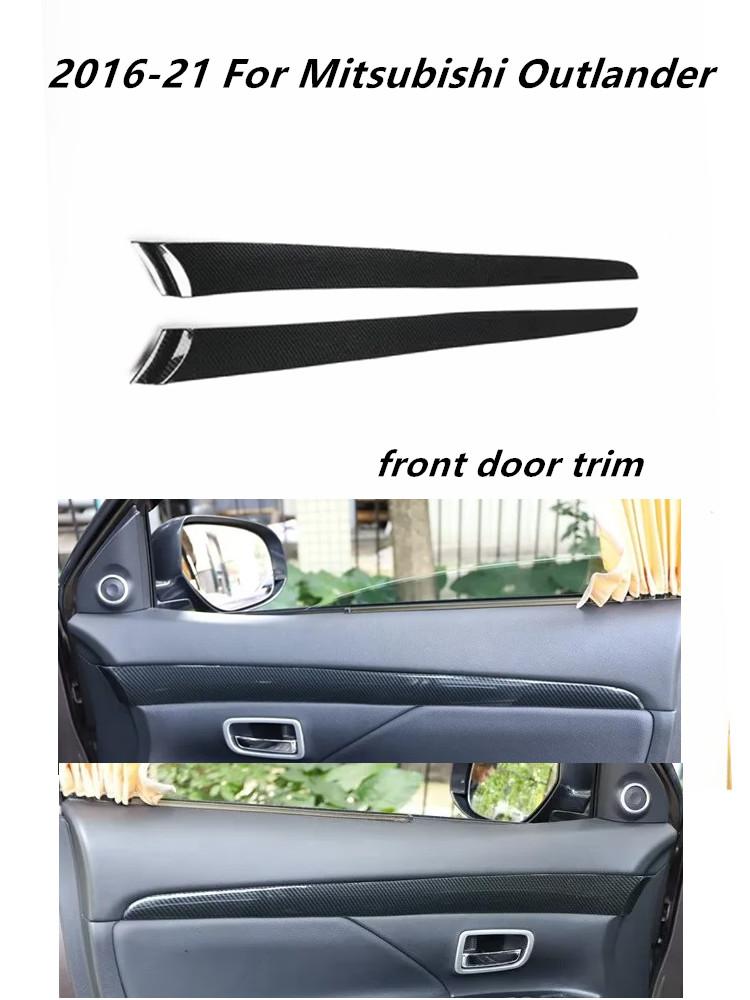 For Mitsubishi Outlander 2016-2024 Accessories Car Interior Decoration Carbon Fiber Style Windows Control Panel Gear Stickers