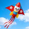 Colorful Long-Tailed Cartoon Airplane Kite for Kids – Easy To Fly In Light Breeze