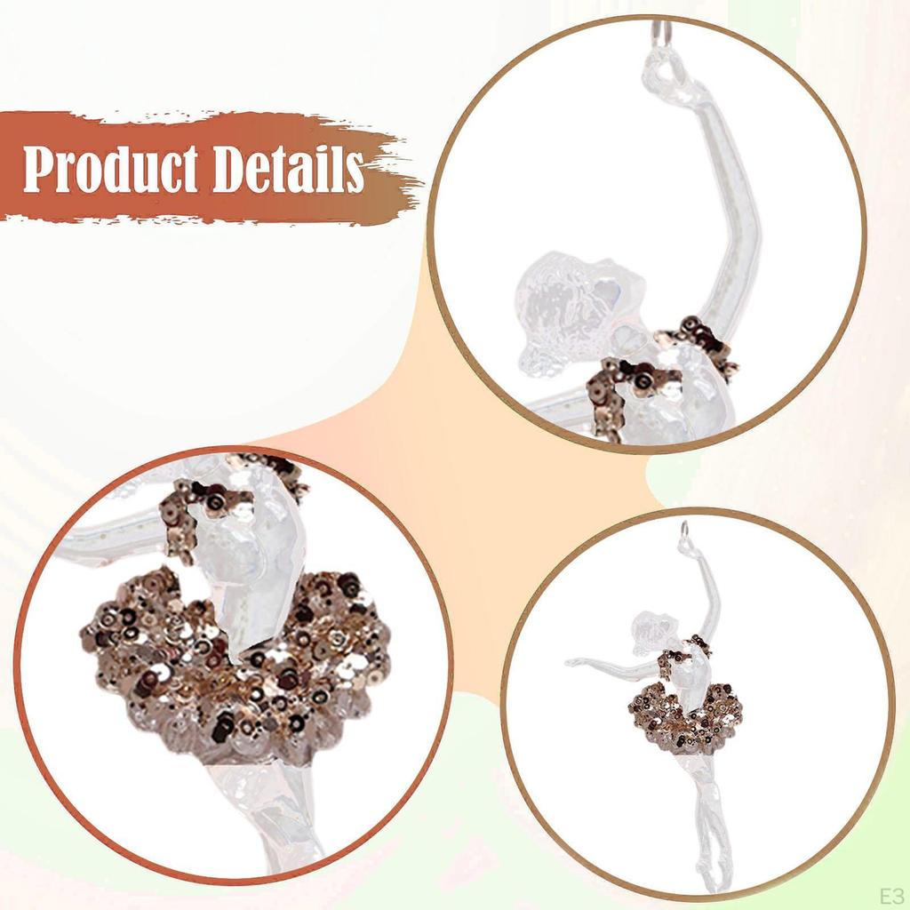Ballerina Christmas Ornament, Decoration, Creative Acrylic Decoration for Birthday