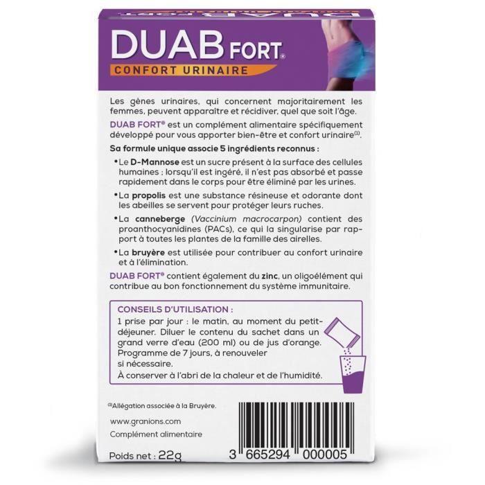Granions Duab Fort Confort Urinaire 7 sachets