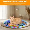 Water Playmat Thickened Pet Pads Cooling Mat for Dogs/Cat Sensory Playmat with Fish for Kid Play Summer Mat Feel Cool Comfort