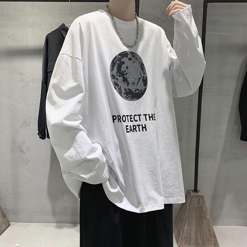 

Мужская модная свободная футболка с длинным рукавом — универсальная осенняя мода в корейском стиле 2XL