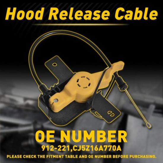 Hood-Latch Lock Release Cable Fits 2013-2018 Ford Escape2015-2018 Lincoln MKC A