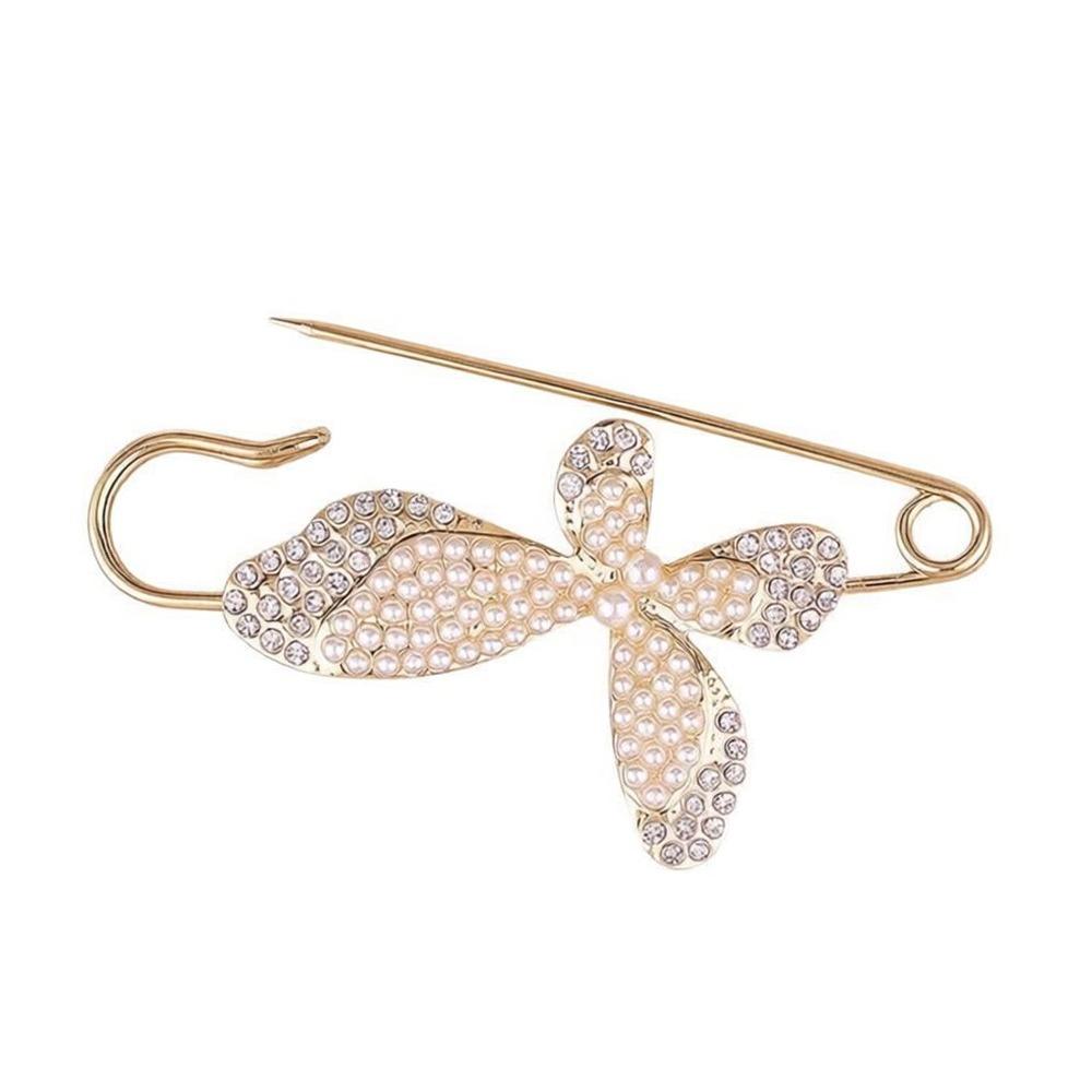 

Fashion Luxurious Rhinestones Brooches Crystal Zircon Adjustable Scarf Buckle Sparkling Safety Metal Pin Pants Adjustment