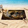Journey Through Middle-earth Customize Text Beach Towel Super Soft & Absorbent Suitable for Sports Travel Swimming Yoga Bathroom Beach And Pool
