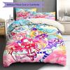 WonderfulPrecur,Winx Club Pattern Bedding,Quilt Set Quilt Cover Pillowcase Home Birthday Gift (1 * Duvet Cover + 2 * Pillowcase, Without Core)