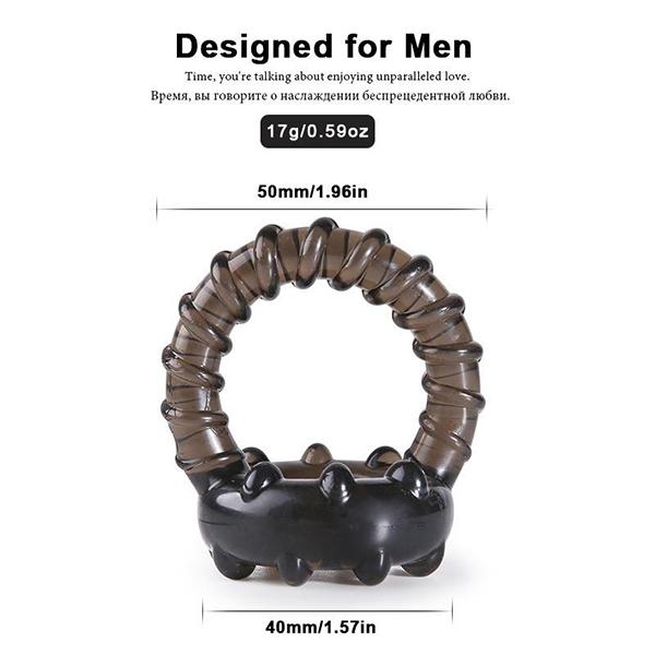 Men Male Soft Silicone Ring Round Men Time Delayed Rings Hoop Couple Lover
