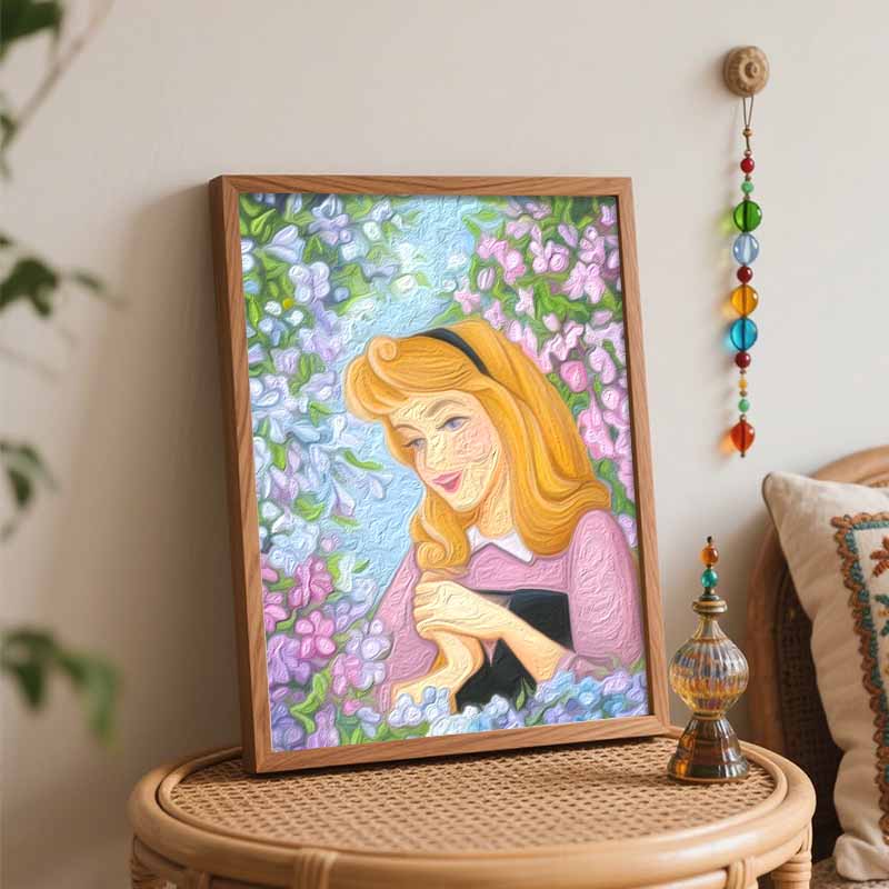Disney Oil Painting Kit Painting Art Aurora Bedroom Wall Decoration Handmade Diy Gift Perfect for Any Home and Living Room.