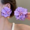 Elegant Exaggerated Petals Earrings Sweet Women's Jewelry Trendy Flower Stud Earrings  Gift