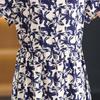 Summer Women's Elegant Dresses Plus Size Short Sleeve Casual Long Dress Vintage Clothes