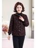 Mom's Chic Cotton Floral Shirt Jacket - Autumn/Winter Casual Style for Middle-Aged Women