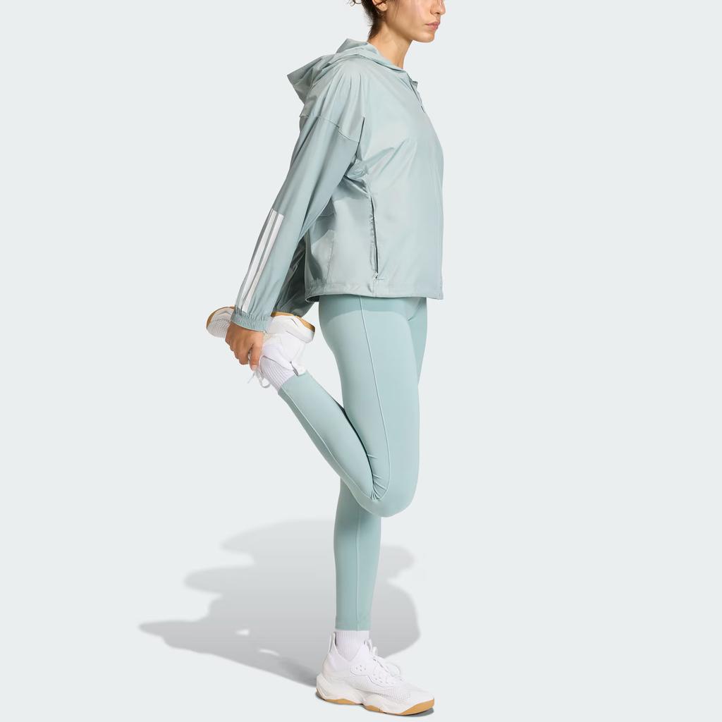 Adidas Hyperglam Windbreaker Water-Resistant Sports Fitness Hooded Long Sleeve Jacket Women jackets KC7654