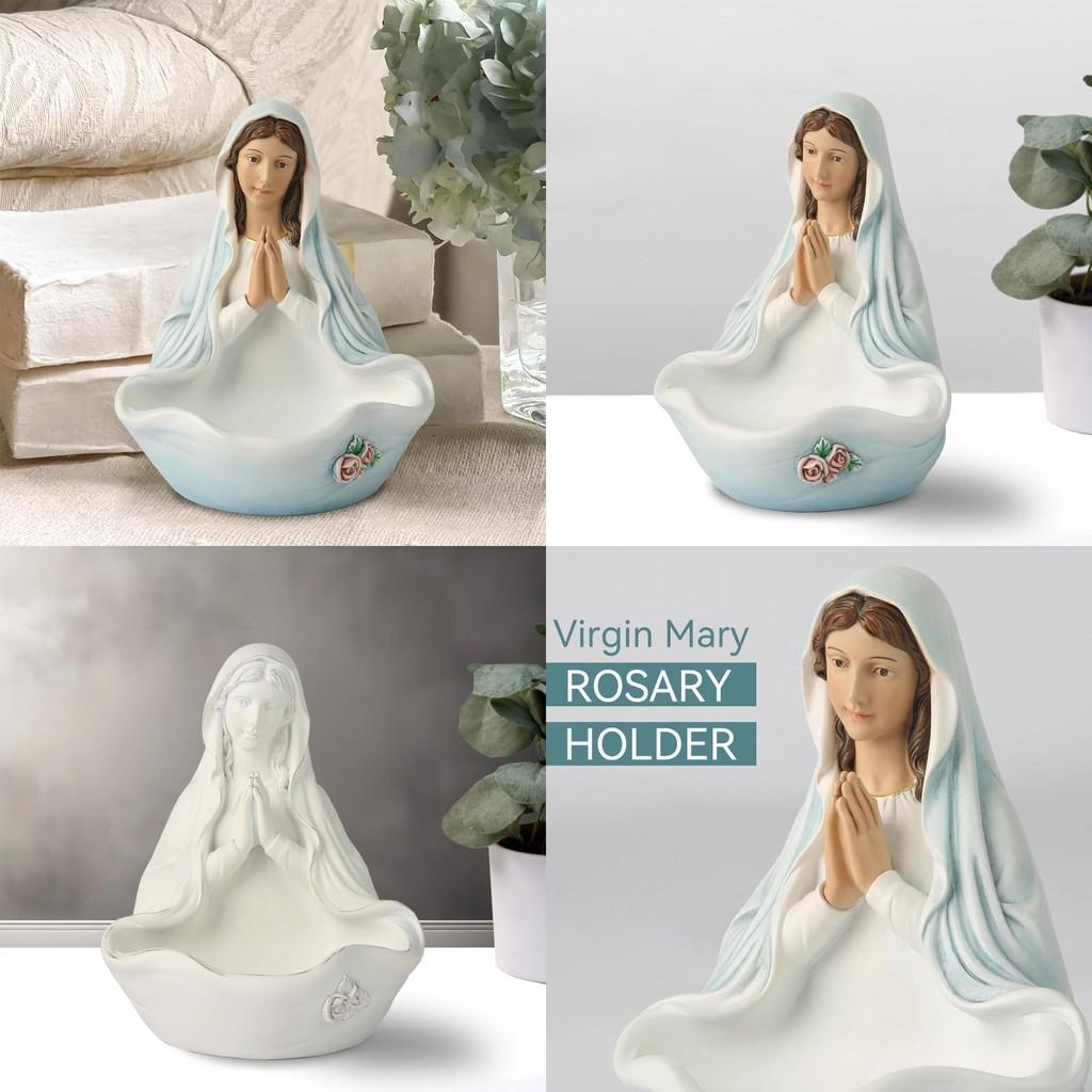 Exquisite Virgin Mary Decorative Bowl For Bookcase And Console Table Modern Home Decor