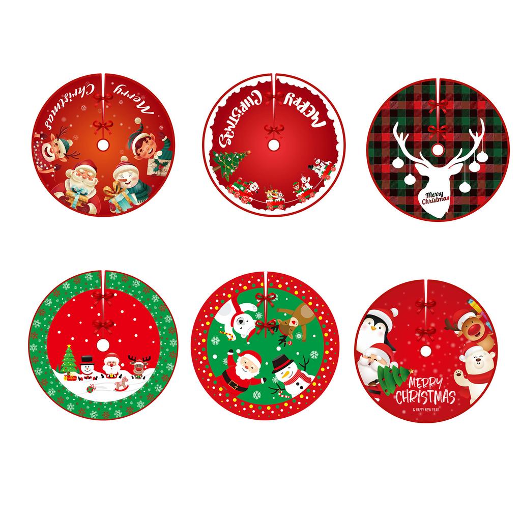 Christmas Tree Skirt Christmas Tree Mat Base Covers 90cm/35Inch for Home Decoration Winter Holiday Party Centerpieces