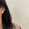 Modern Jewelry Simulated Pearl Earrings Back And Front Stud For Women Girl Gift