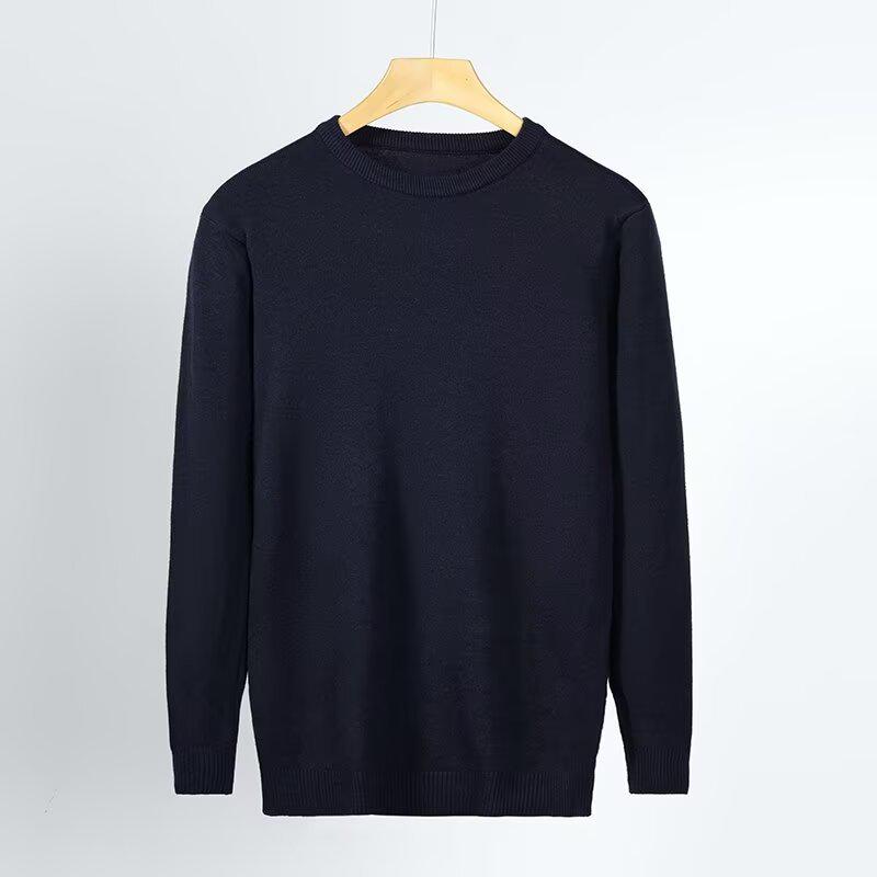 Men's Anti-Pilling Round Neck Pullover Sweater - Casual Warm Knitwear for Spring Autumn Winter