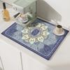 Large Kitchen Absorbent Mat American Style Draining Coffee Dish Drying Pad  Printed Tableware Mats Quick Dry Tableware Placemat
