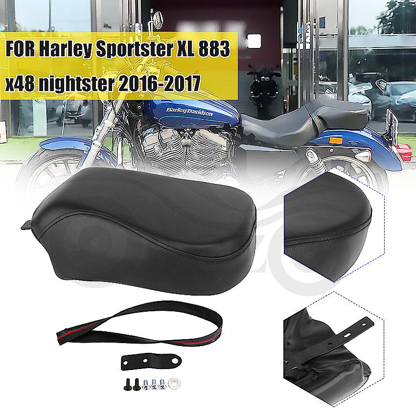 Compatible Front and Rear Seat Cushions for Harley XL883 1200 X48 Motorcycles (2016-2020) - Front Leather Seat Included