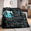 1pc Letter To Son Pattern Soft & Warm Polyester Knit Blanket, Digital Printed, All-Season Throw for Napping, Traveling, Sofa Yy250906013