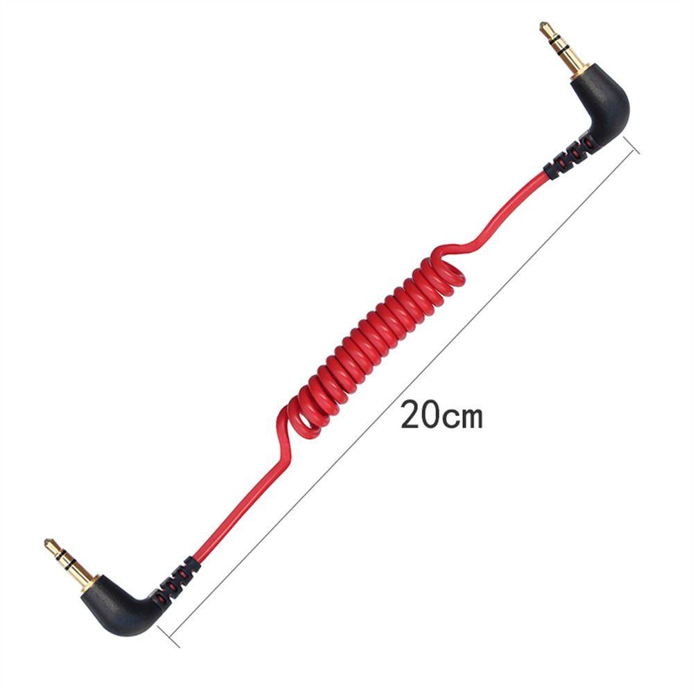 Camera Accessories TRS To TRS Cable Coiled Microphone Cable Microphone To Camera Spring 3.5mm Cable