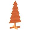 Sapin de Noël - vidaXL - 100 cm - Bois de pin massif - Marron - Intérieur
