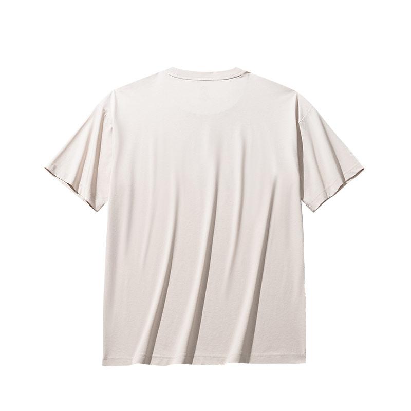 Anta Comfortable Breathable Versatile Round Neck Short Sleeve T-Shirt Men Tops Sandy-Gray 952528112-1