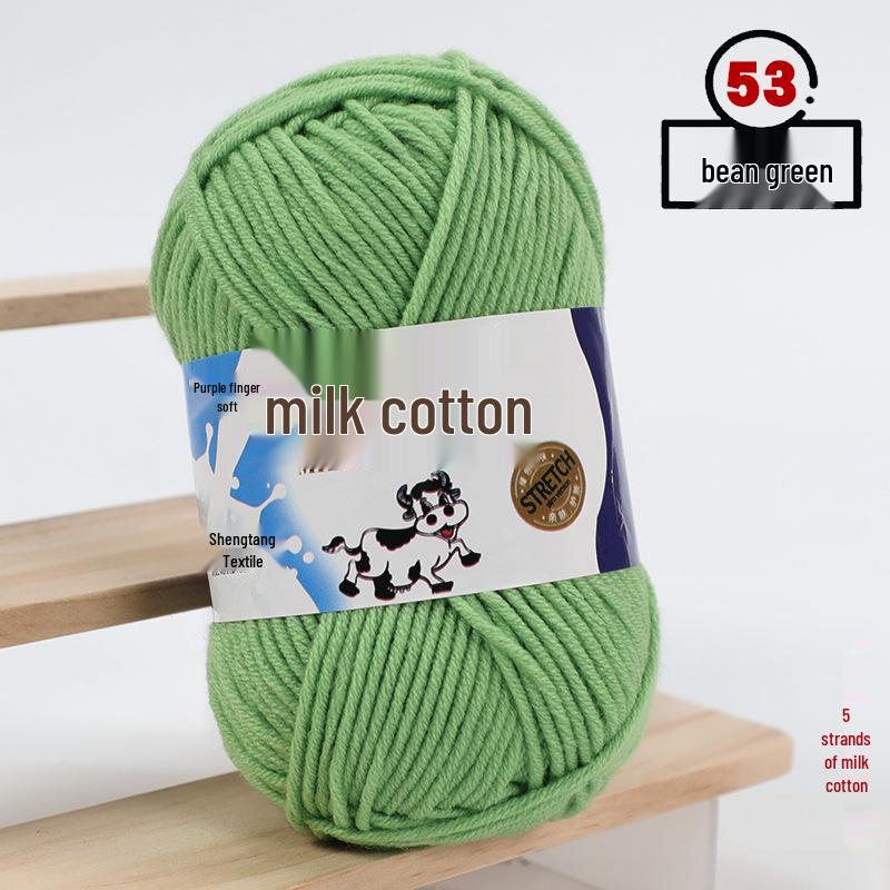 Filato di Cotone Lattiginoso a 5 Fili per Maglia & Uncinetto - Kit Fai da Te per Sciarpa, Coperta Lavorate a Mano di Spessore Medio