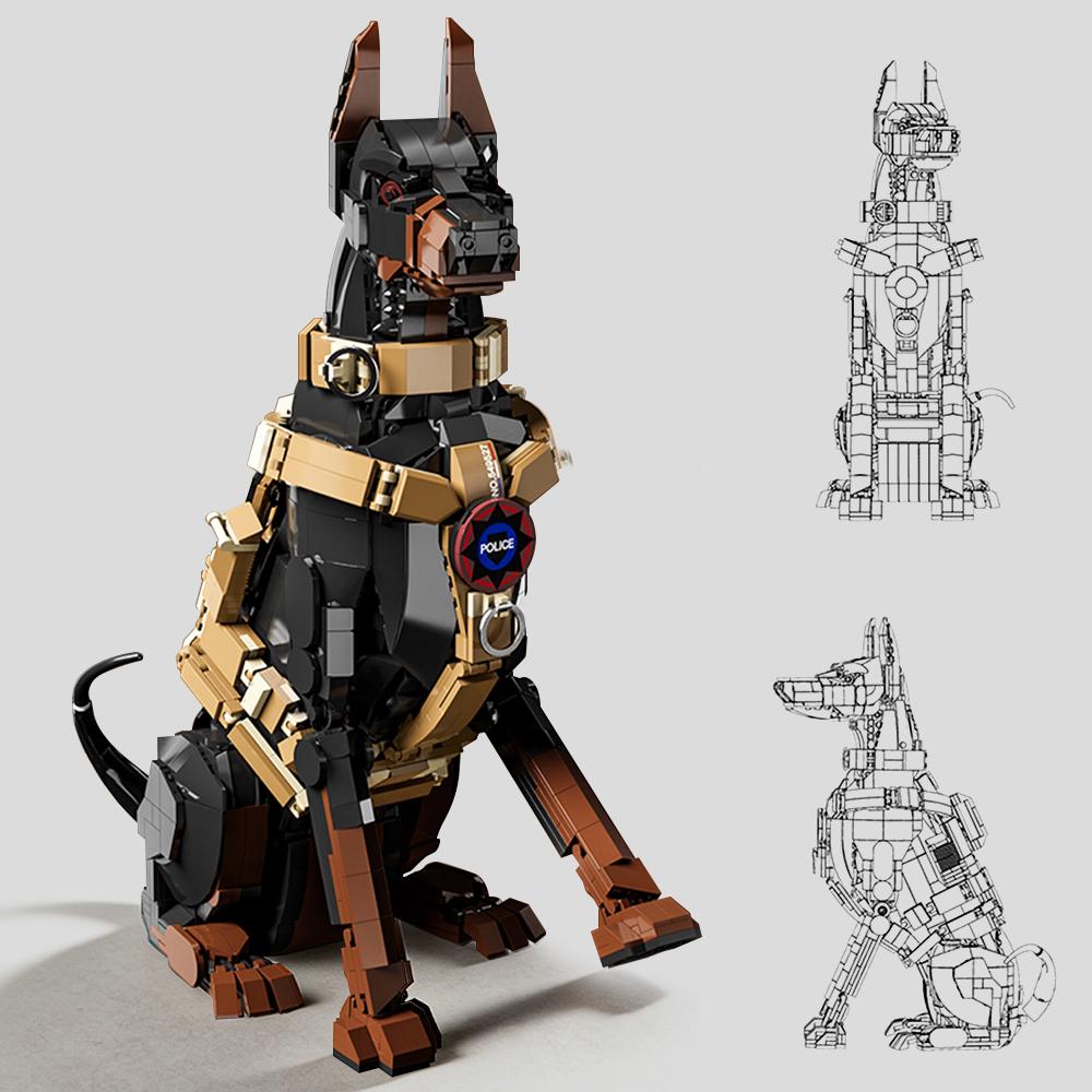 First-Class 1376Pcs Army-Inspired Working Premium-Quality Dog Superior-Grade Construction-Set Top-Grade Block Construction-Set-Kit First-Class
