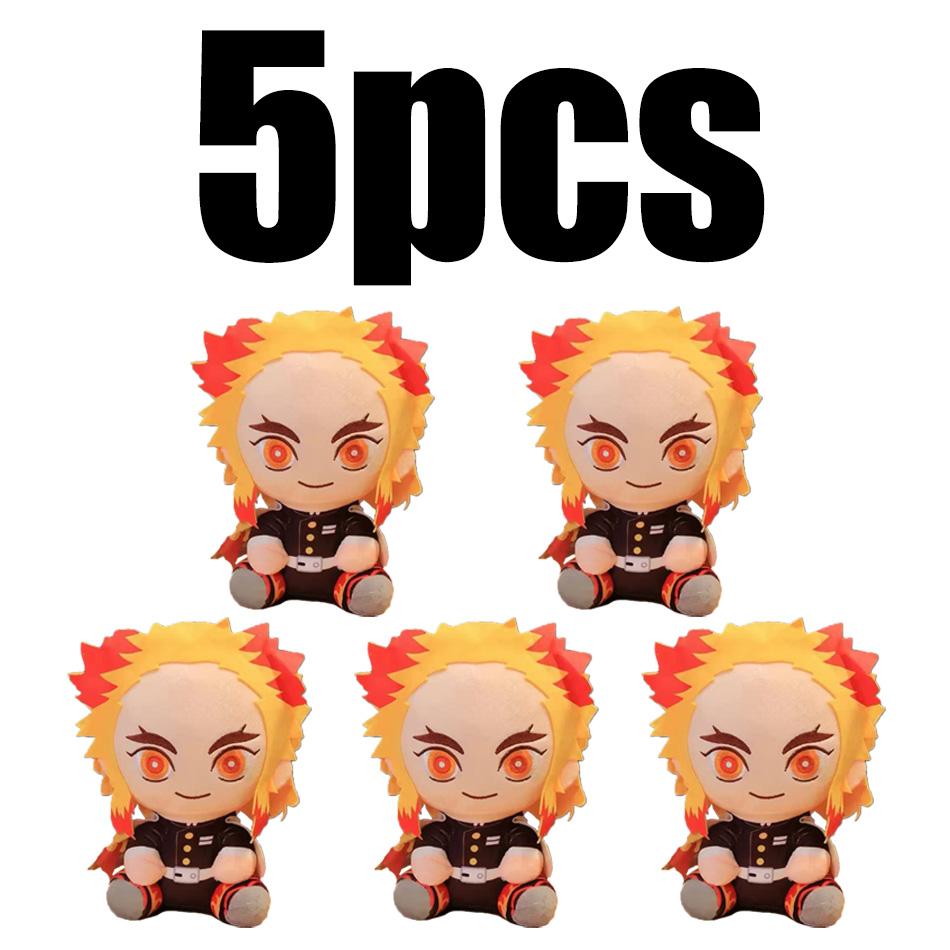20CM Q verze Demon Slayer Plyšák Kawaii Roztomilý Cool Anime Hračka Panenka Loutka Plyšový Polštář Dekorace Místnosti Dětský Fanoušek Narozeninové Dárky