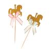 20Pcs Lovely Carousel Shape Cake Toppers Delicate Cupcake Dessert Toppers Table Decor Carousel Cake Fruit Card Insertion
