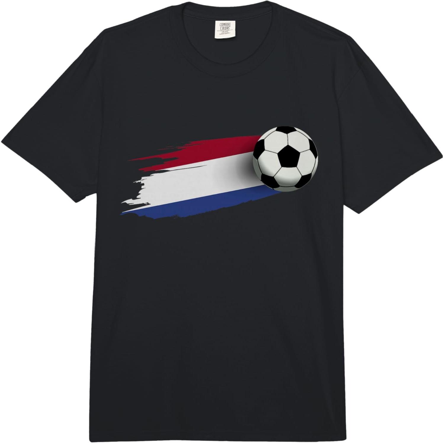 Netherlands Flag Jersey Dutch Soccer Team Dutch Comfort Colors Adult Heavyweight T-Shirt S