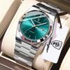 POEDAGAR Exquisite Business Men Watch Stainless Steel Waterproof Luminous Man Wristwatch Date Week Classic Men's Quartz Watches