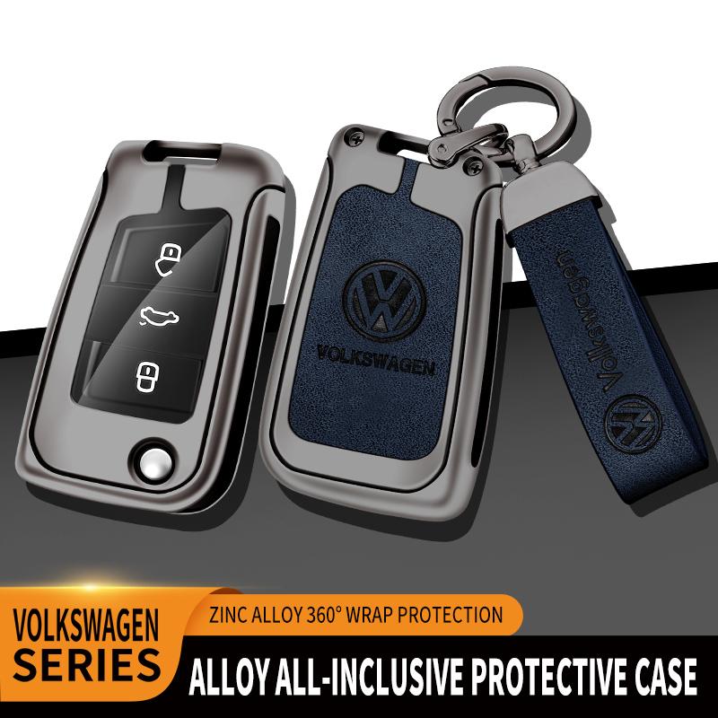 2026 Hot For VW VOLKSWAGEN Car TPU Zinc Alloy Key Case Bag Car Key Chain Metal Key Shell For Volkswagen VW Tiguan MK2 Golf 7 MK7