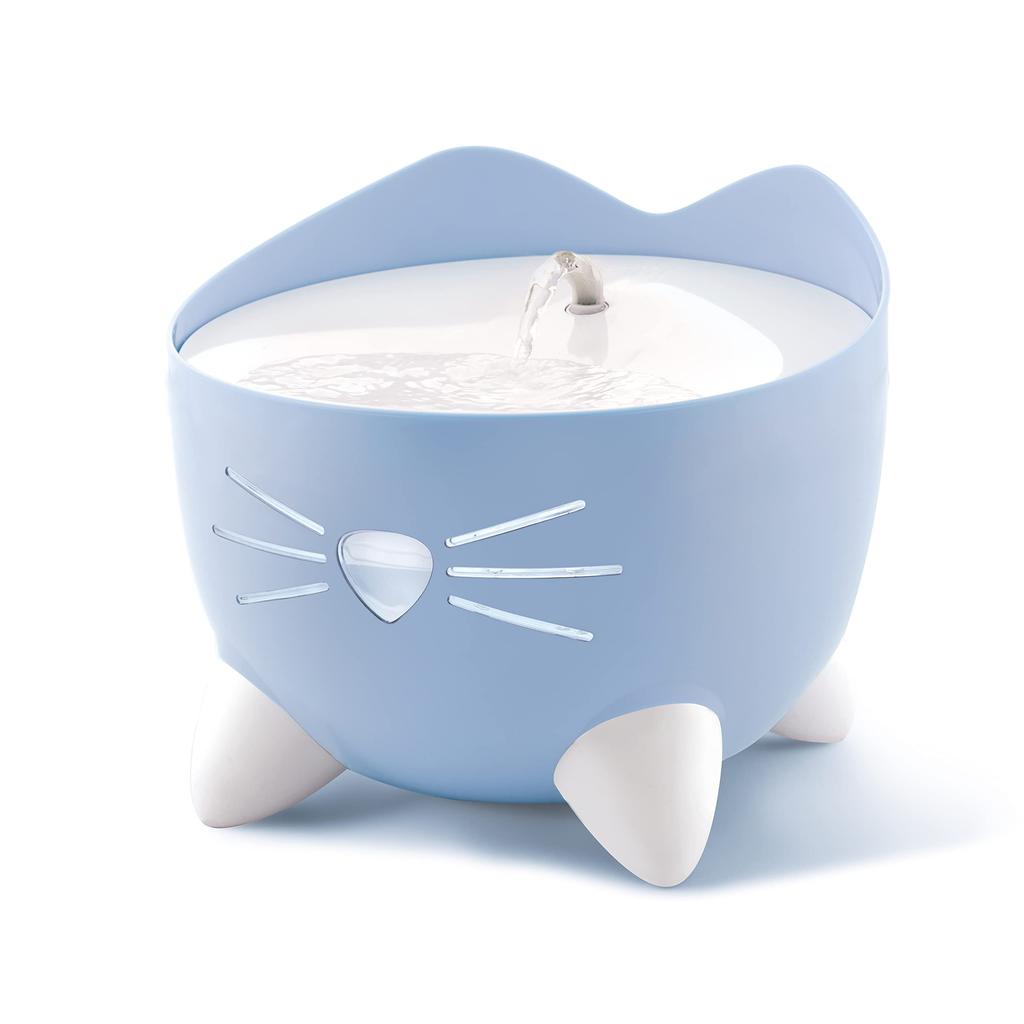 Catit Pixi Fountain Blue Silent Smart Cat Water Dispenser Automatic Water Dispenser with 1 Water Softening Filter 2.5L