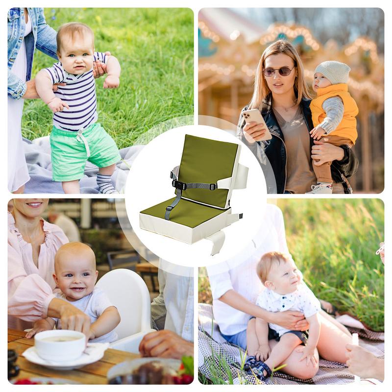 Toddler Booster Seat For Dining Table Waterproof Booster Feeding Seat Non-Slip Portable Booster Seat Cushion With Backrest And