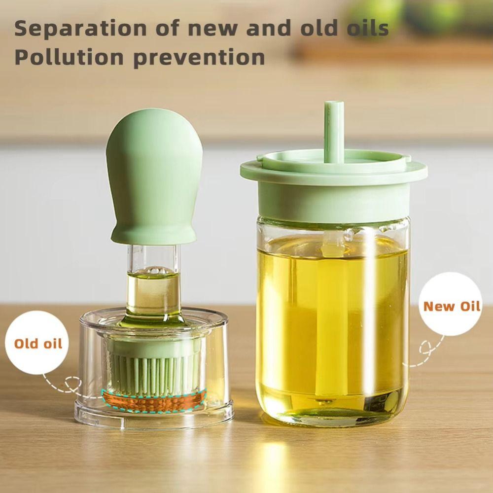 2 in 1 Oil Dispenser Bottle 180ML Barbecue Spray Bottle Easy To Clean Measuring Oil Bottle  Baking