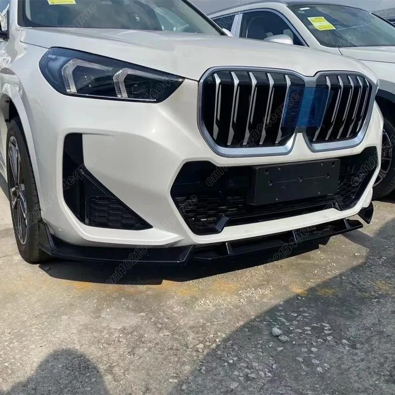 For BMW X1 U11 U12 2023 2024 M Sport Front Bumper Spoiler Lip Car Lower Splitter Blade Protector Plate Body Kit Car Accessories