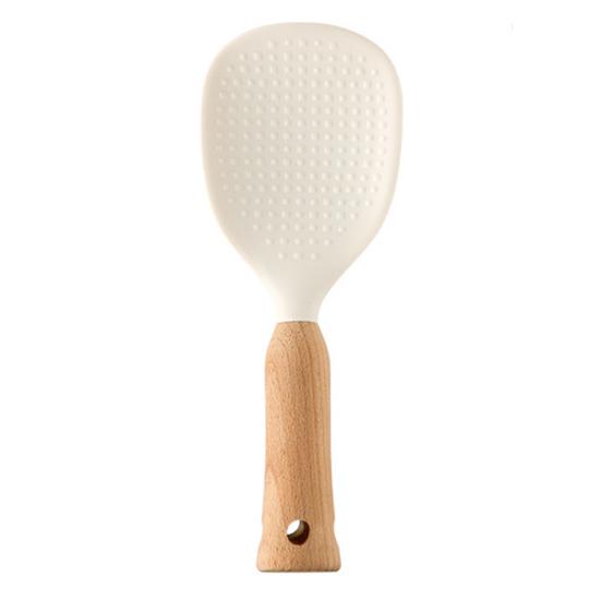 Rice Spoon for Cooker Ergonomic Handle Spoon Scratch-Resistant Non-Stick Essential Kitchen Utensil A
