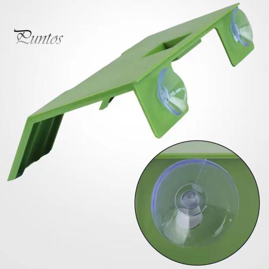 Turtle Basking Platform Non-Slip Texture Easy Install Plastic Turtle Terrace Ramp Floating Island Wide Sunbathing Area with Suction Cup for Tank