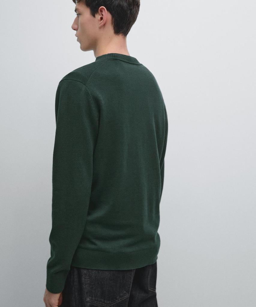 Masimodutti Wool Cotton Round Neck Knit Sweater
