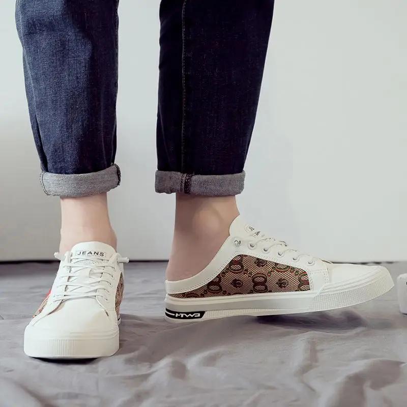Fashion Sandals Man Casual Flat 2024 Fashion Slippers For Men Comfortable Cheap Korean Style Elegant Trend Shoes Original Style Rubber